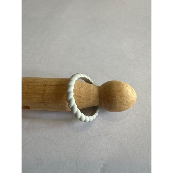 Enso Silicone Ring Unisex Size 5 Gray Rope Ring Comfortable Lightweight Modern - Picture 2 of 3